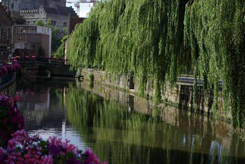 Lievekaai- - zicht van op Augustijnenkaai GENT / BELGI 