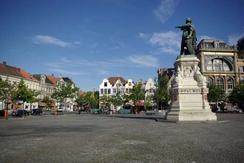 Friday market view GHENT / BELGIUM 