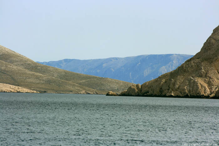 View on sea and coastal line in western direction Baka / CROATIA 