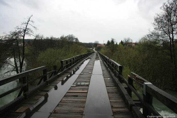 Old wooden Rooms bridge to Belavici Duga Resa / CROATIA 