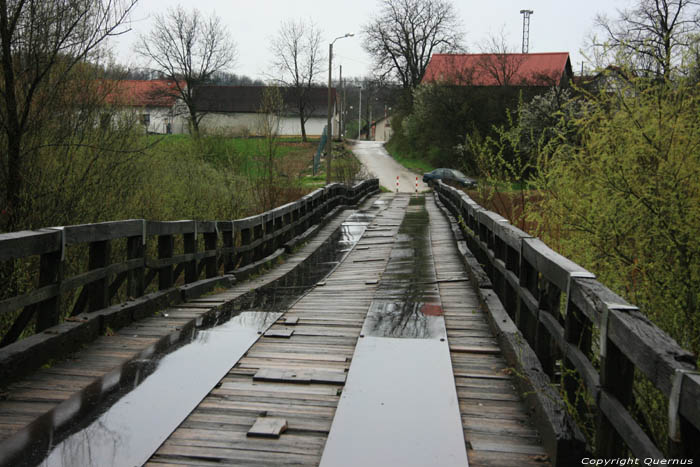 Old wooden Rooms bridge to Belavici Duga Resa / CROATIA 