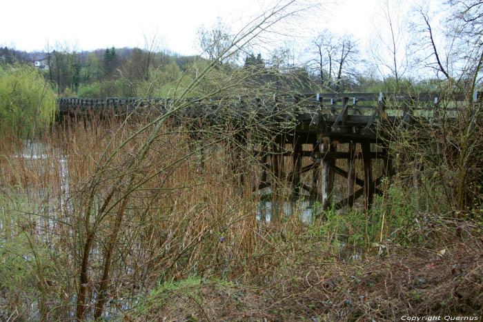 Old wooden Rooms bridge to Belavici Duga Resa / CROATIA 