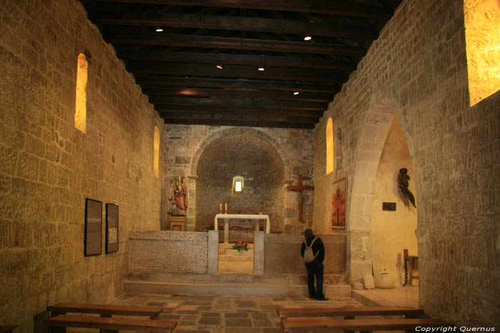 Saint-Lucia's church with Baka stone (in (te Draga Bacanska) Baka / CROATIA 