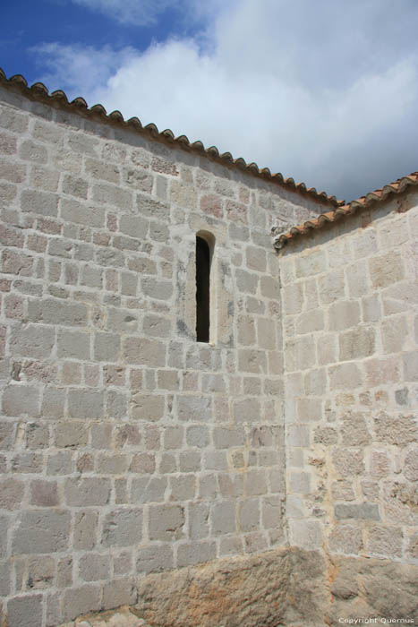 Saint-Lucia's church with Baka stone (in (te Draga Bacanska) Baka / CROATIA 