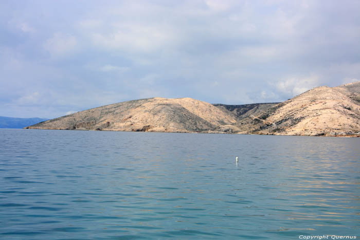 View from Stara Baka harbor in sea direction Punat in PUNAT / CROATIA 