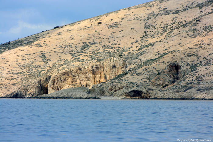 View from Stara Baka harbor in sea direction Punat in PUNAT / CROATIA 