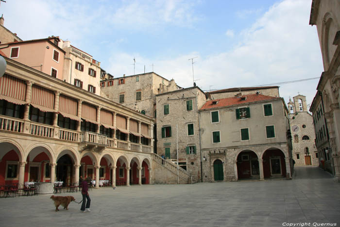 Square  and waterpitt (Bunari) Sibenik / CROATIA 