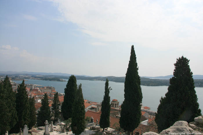 View on sea from Saint-Michael's castle Sibenik / CROATIA 