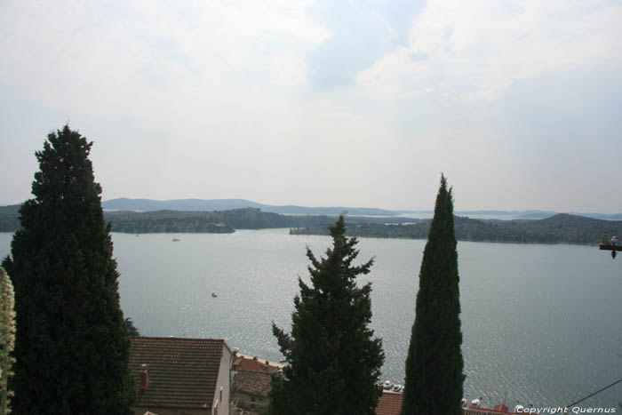 View on sea from Saint-Michael's castle Sibenik / CROATIA 