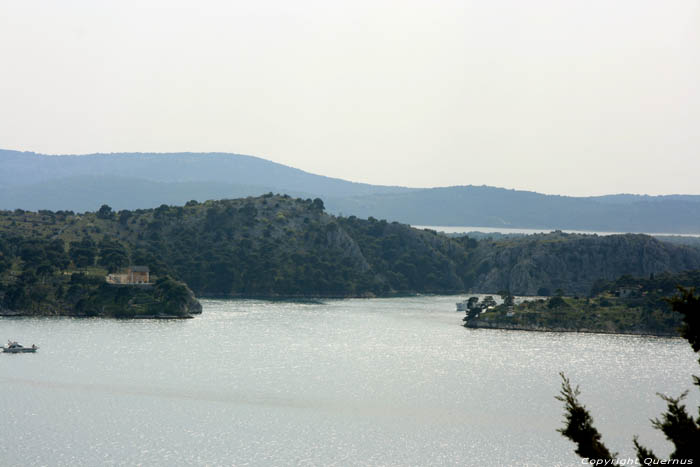 View on sea from Saint-Michael's castle Sibenik / CROATIA 