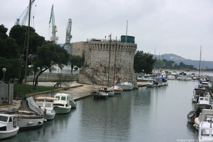 Kamerlengo castle and Saint Marcus (San Marco) Tower  Trogir in TROGIR / CROATIA 
