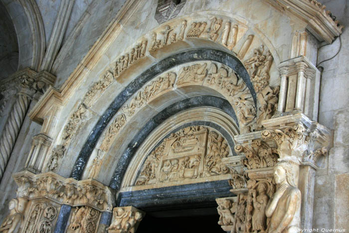 Saint-Laurent's catherdral (Svetog Lovro) Trogir in TROGIR / CROATIA 