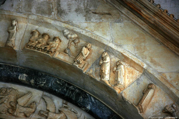 Saint-Laurent's catherdral (Svetog Lovro) Trogir in TROGIR / CROATIA 