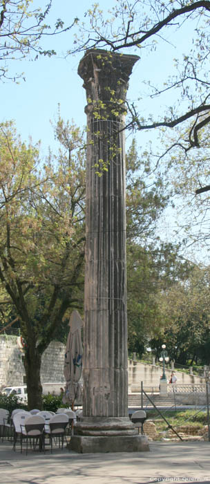Roman Pillar and Pillory Zadar in ZADAR / CROATIA 