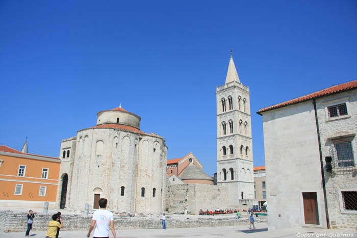 Square next to Sveti Donat Zadar in ZADAR / CROATIA 