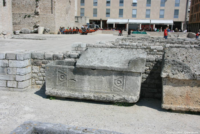 Square next to Sveti Donat Zadar in ZADAR / CROATIA 