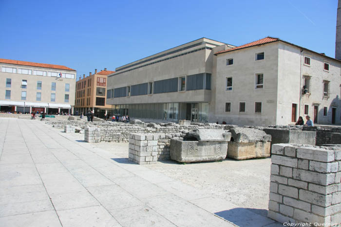 Square next to Sveti Donat Zadar in ZADAR / CROATIA 
