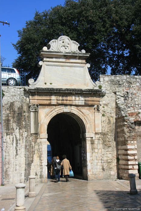Gate of the Sea (Saint Chrysogonus' Gate) Zadar in ZADAR / CROATIA 