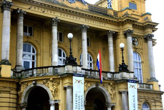Nationaal Theater Zagreb in ZAGREB / KROATI 