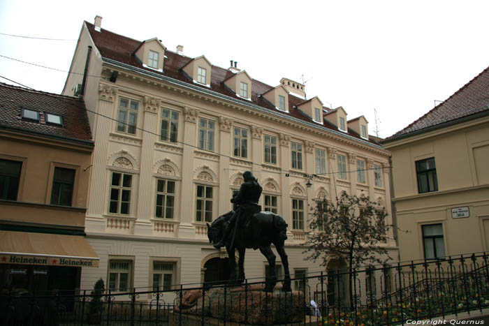 Saint Joris' statue Zagreb in ZAGREB / CROATIA 