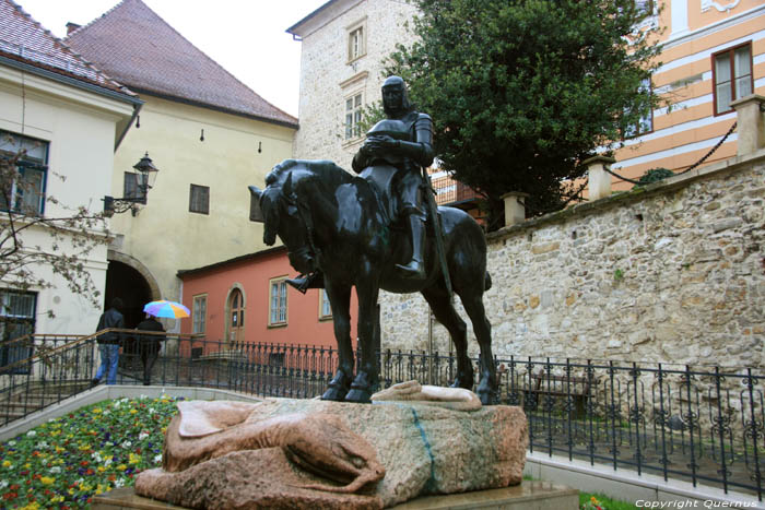 Standbeeld Sint-Joris Zagreb in ZAGREB / KROATI 