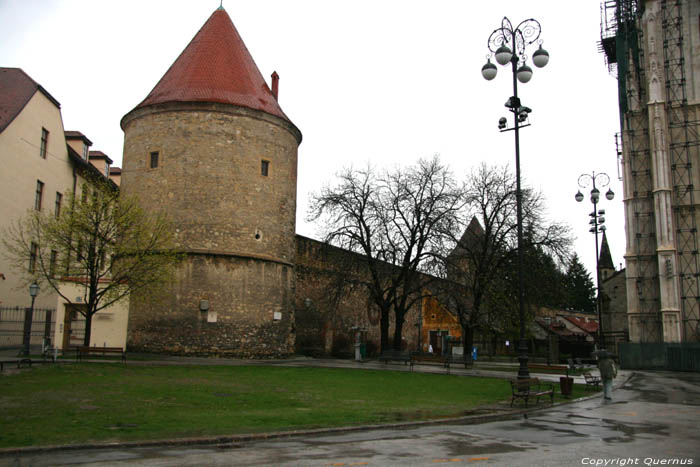 City walls on Kapitol Zagreb in ZAGREB / CROATIA 