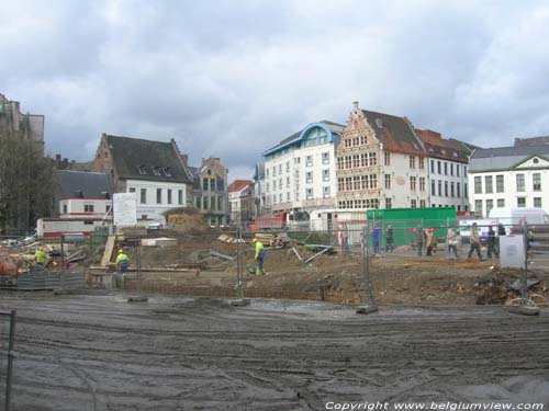 Werken aan Emiel Braunplein GENT / BELGI 