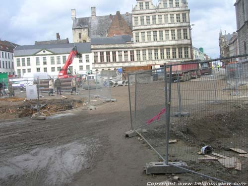 Werken aan Emiel Braunplein GENT / BELGI 