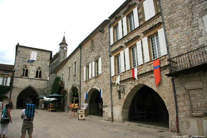 East site of bastide square Monflanquin / FRANCE 