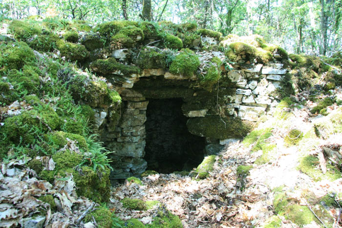 Small walls / probably remains of wineyards Daglan / FRANCE 