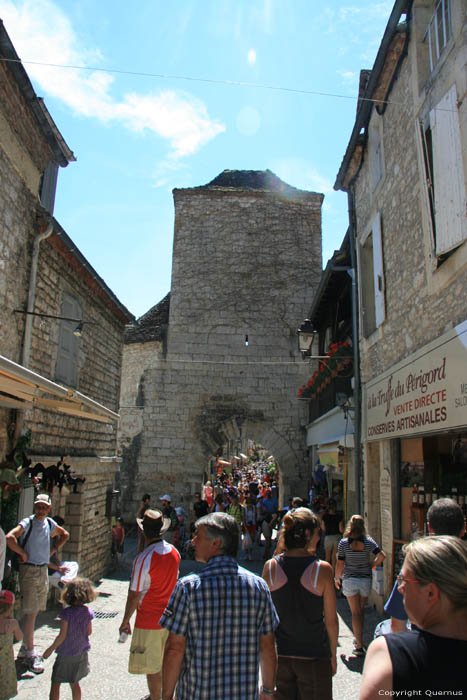 Salmon (also Malbec) city gate Rocamadour Rocamadour / FRANCE 