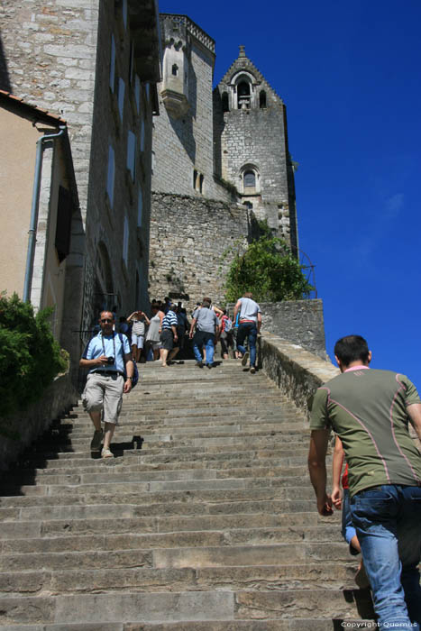 Stairs towards pil churches Rocamadour / FRANCE 