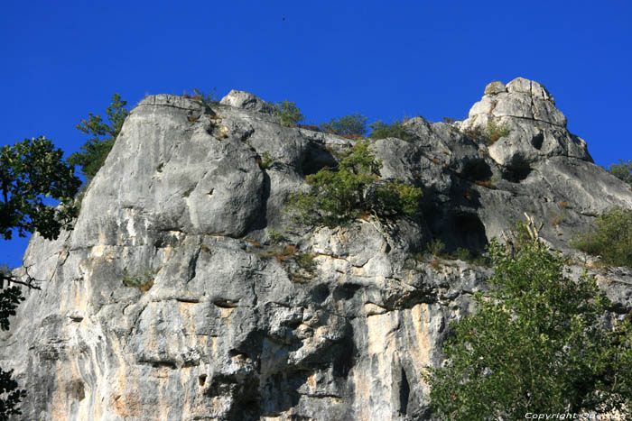 Rotsformatie Rocamadour / FRANKRIJK 