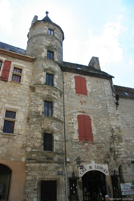 Building with round tower Martel / FRANCE 