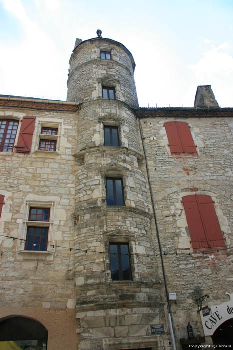 Building with round tower Martel / FRANCE 