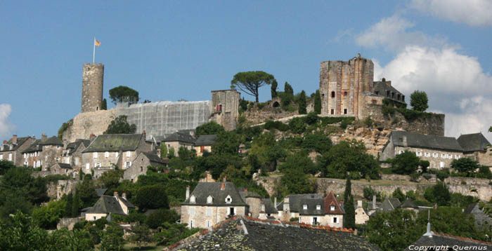 View on castle Turenne in TURENNE / FRANCE 