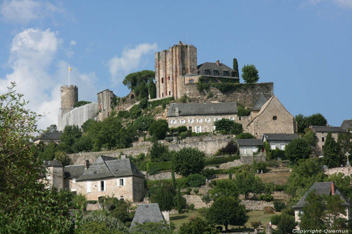 View on castle Turenne in TURENNE / FRANCE 