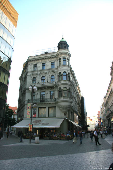 Building with corner tower Pragues in PRAGUES / Czech Republic 