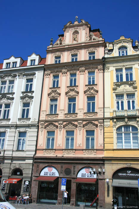 Gebouw met ster Praag in PRAAG / Tsjechi 