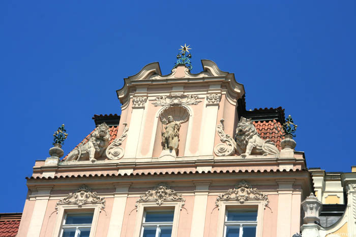 Gebouw met ster Praag in PRAAG / Tsjechi 