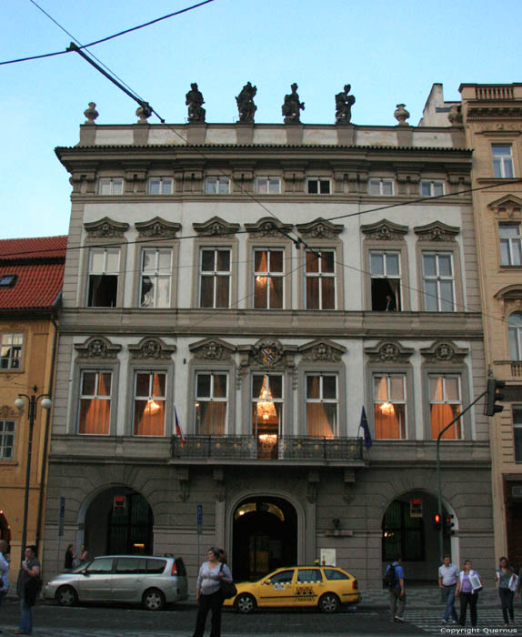 House with statues Pragues in PRAGUES / Czech Republic 