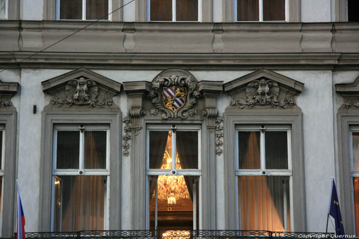 House with statues Pragues in PRAGUES / Czech Republic 