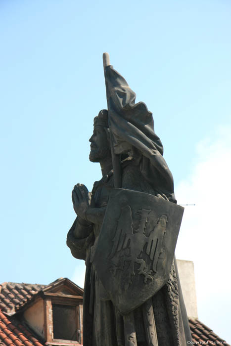 Saint-Wenceslas' statue Pragues in PRAGUES / Czech Republic 