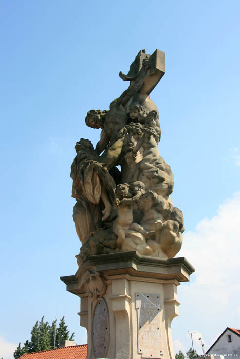 Statue of St. Luthgard Pragues in PRAGUES / Czech Republic 