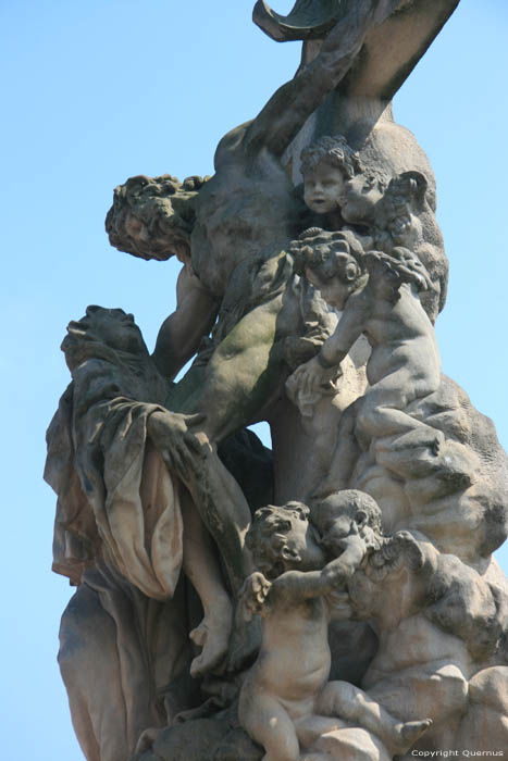 Statue of St. Luthgard Pragues in PRAGUES / Czech Republic 