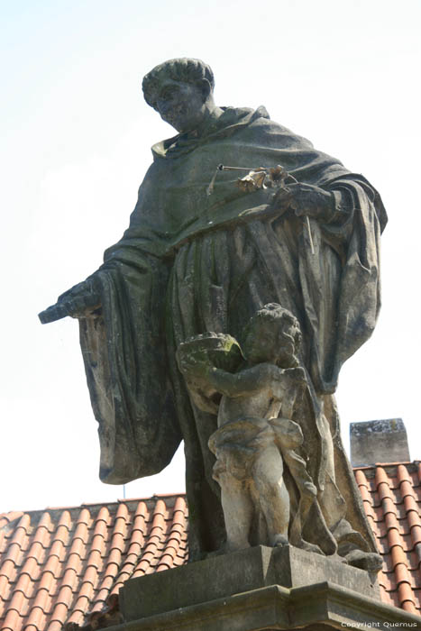 Saint Nicholas of Tolentino's statue Pragues in PRAGUES / Czech Republic 