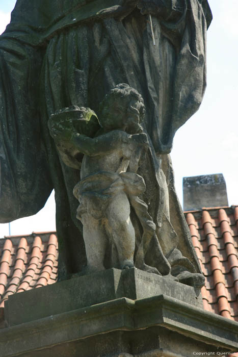 Saint Nicholas of Tolentino's statue Pragues in PRAGUES / Czech Republic 