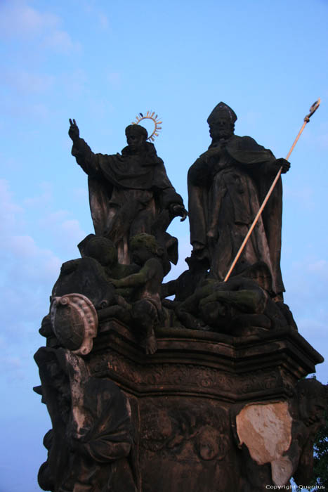 Saints Vincent Ferrer and Procopius' statue Pragues in PRAGUES / Czech Republic 