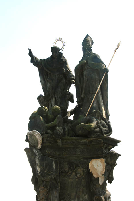 Saints Vincent Ferrer and Procopius' statue Pragues in PRAGUES / Czech Republic 