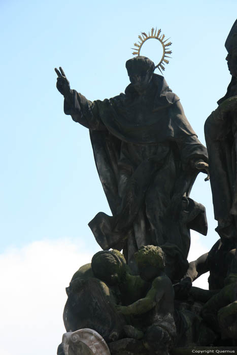 Saints Vincent Ferrer and Procopius' statue Pragues in PRAGUES / Czech Republic 